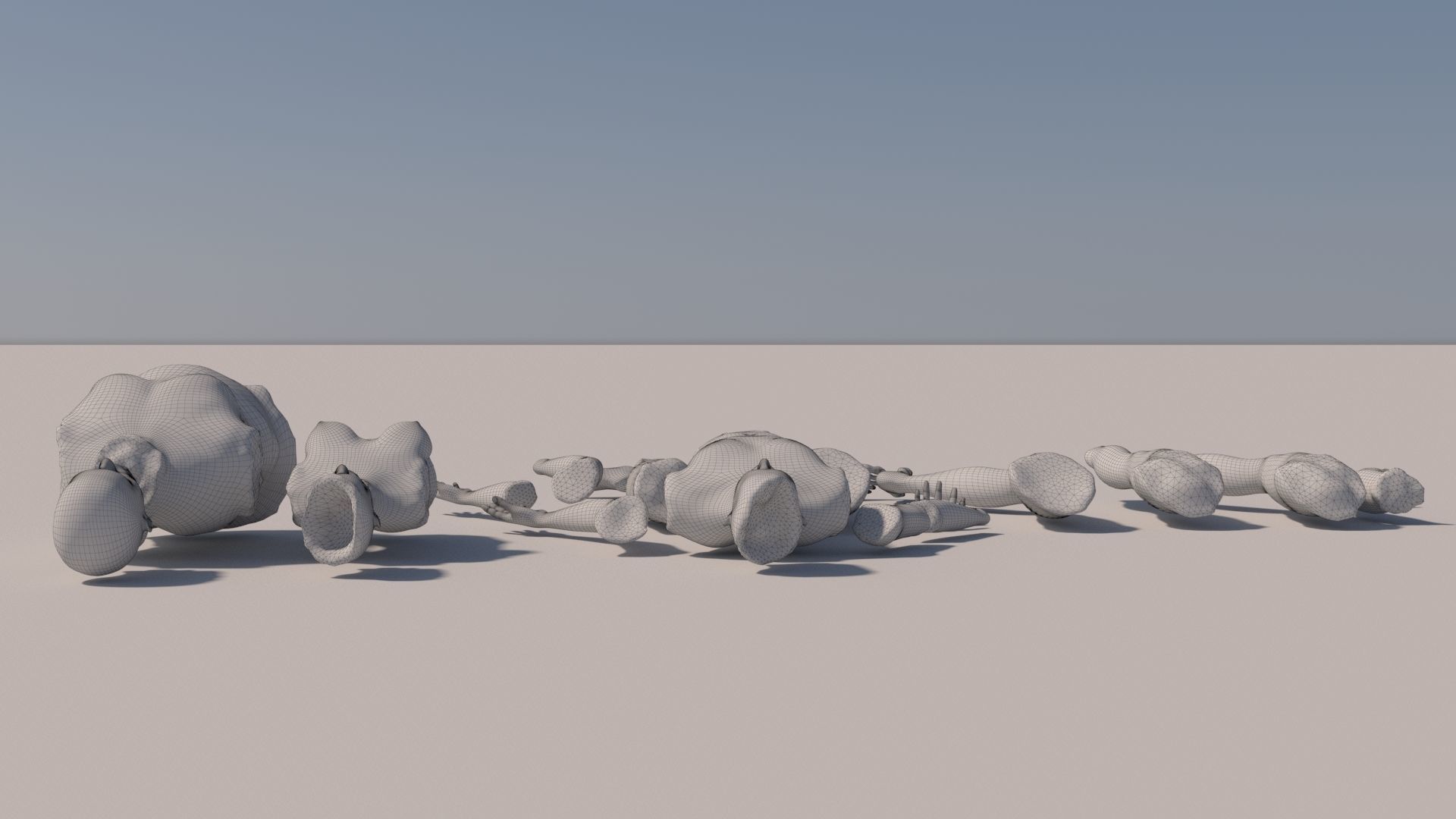 Body parts with textures 3D model_14