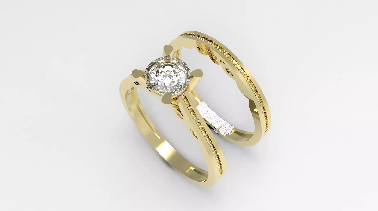 solitaire wedding engagement women ring 3D print model
