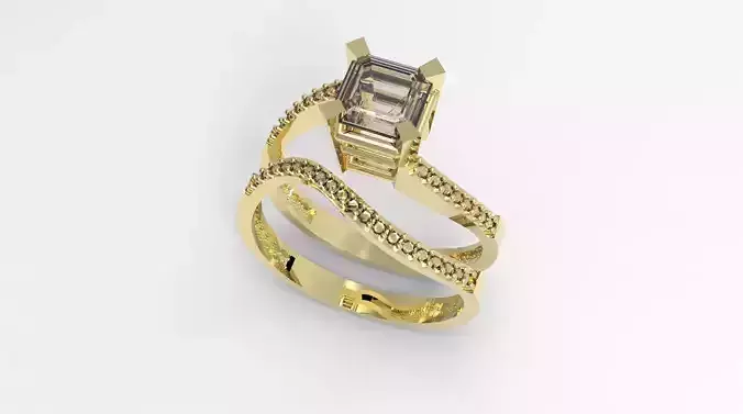 solitaire wedding engagement women ring 3dm stl