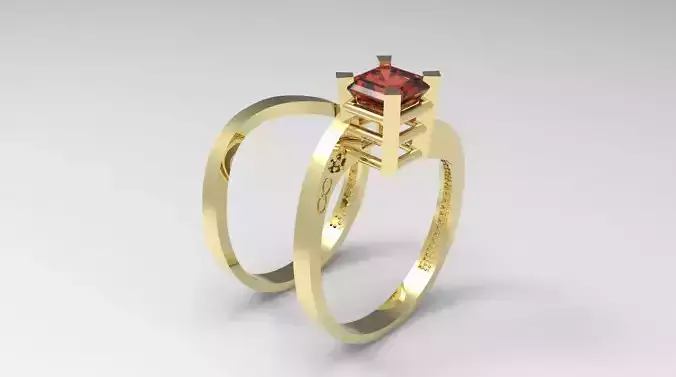 solitaire wedding engagement women ring 3dm stl