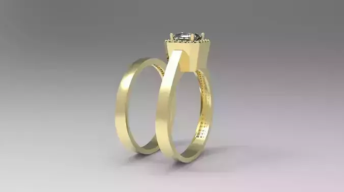 solitaire wedding engagement women ring 3dm stl 