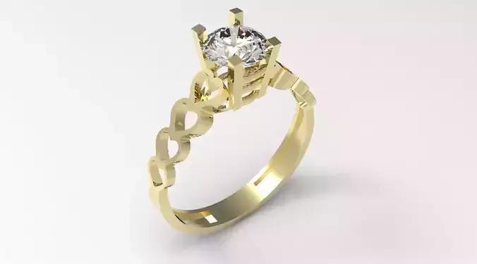 solitaire wedding engagement women ring 3dm stl 