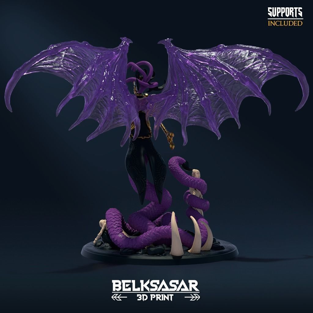 Winged Medusa 3D print model_3