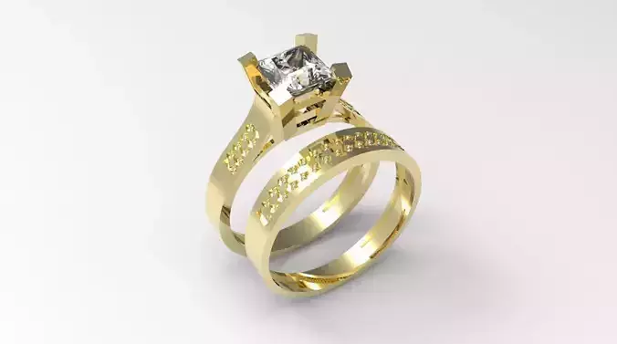 solitaire wedding engagement women ring with diamonds stones