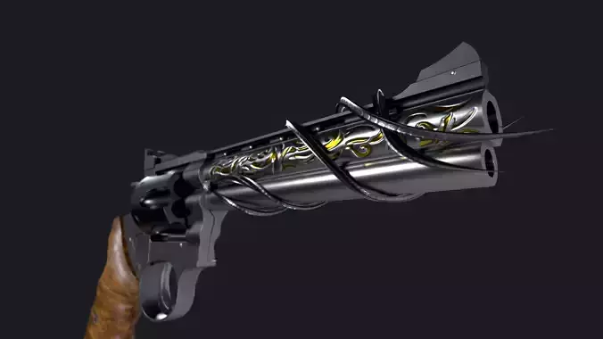 Korth Revolver Assasins Dream Low-poly 3D model