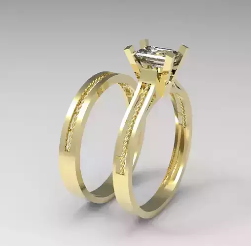 solitaire wedding engagement women ring 3dm stl