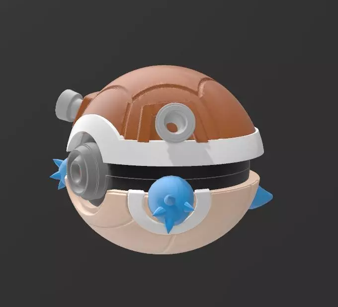 Blastoise Pokeball 3D print model