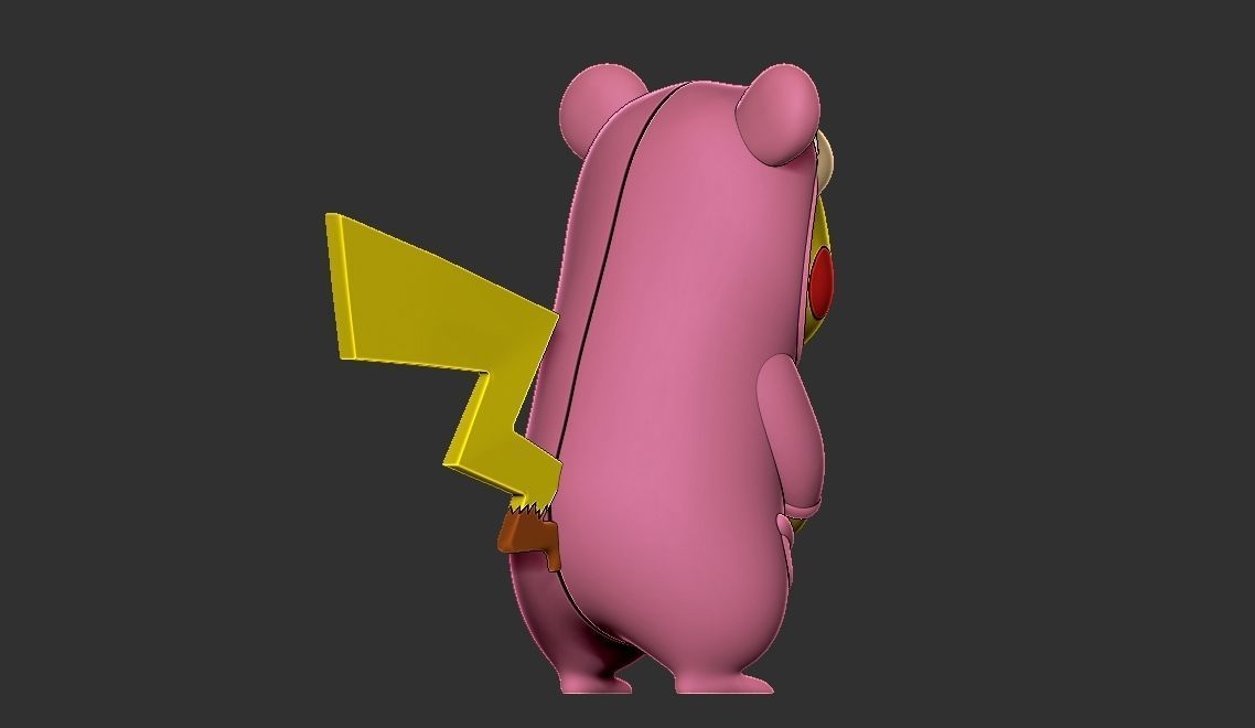  free Pokemon pikachu slowpoke cosplay Free 3D print model_9