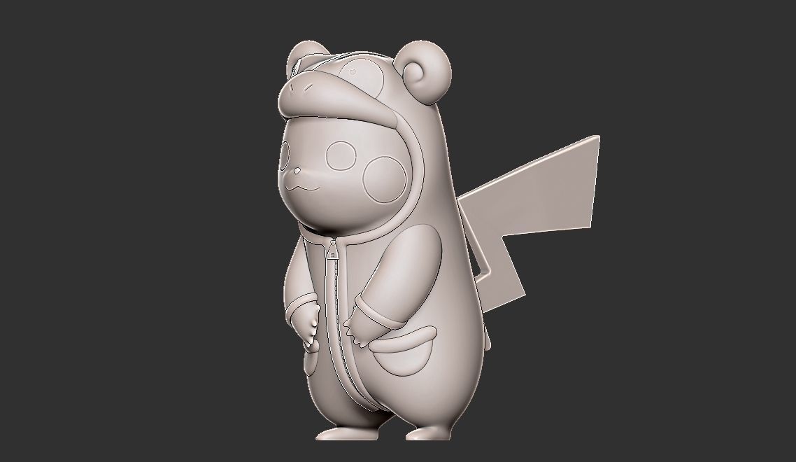  free Pokemon pikachu slowpoke cosplay Free 3D print model_4