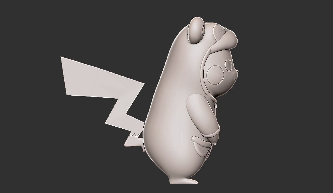  free Pokemon pikachu slowpoke cosplay Free 3D print model_8