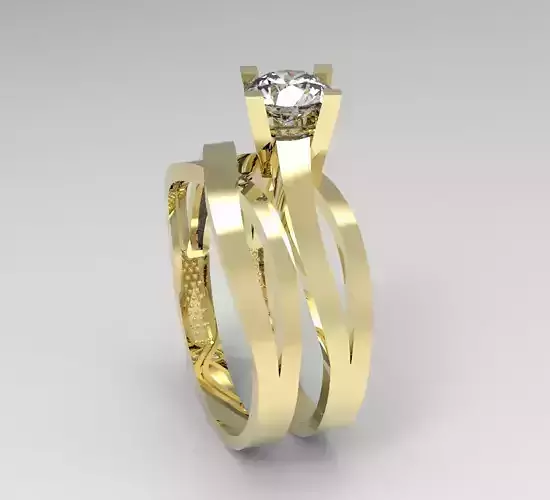 solitaire wedding engagement women ring 3dm stl