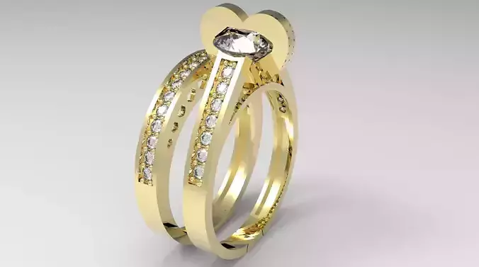 solitaire wedding engagement women ring 3dm stl