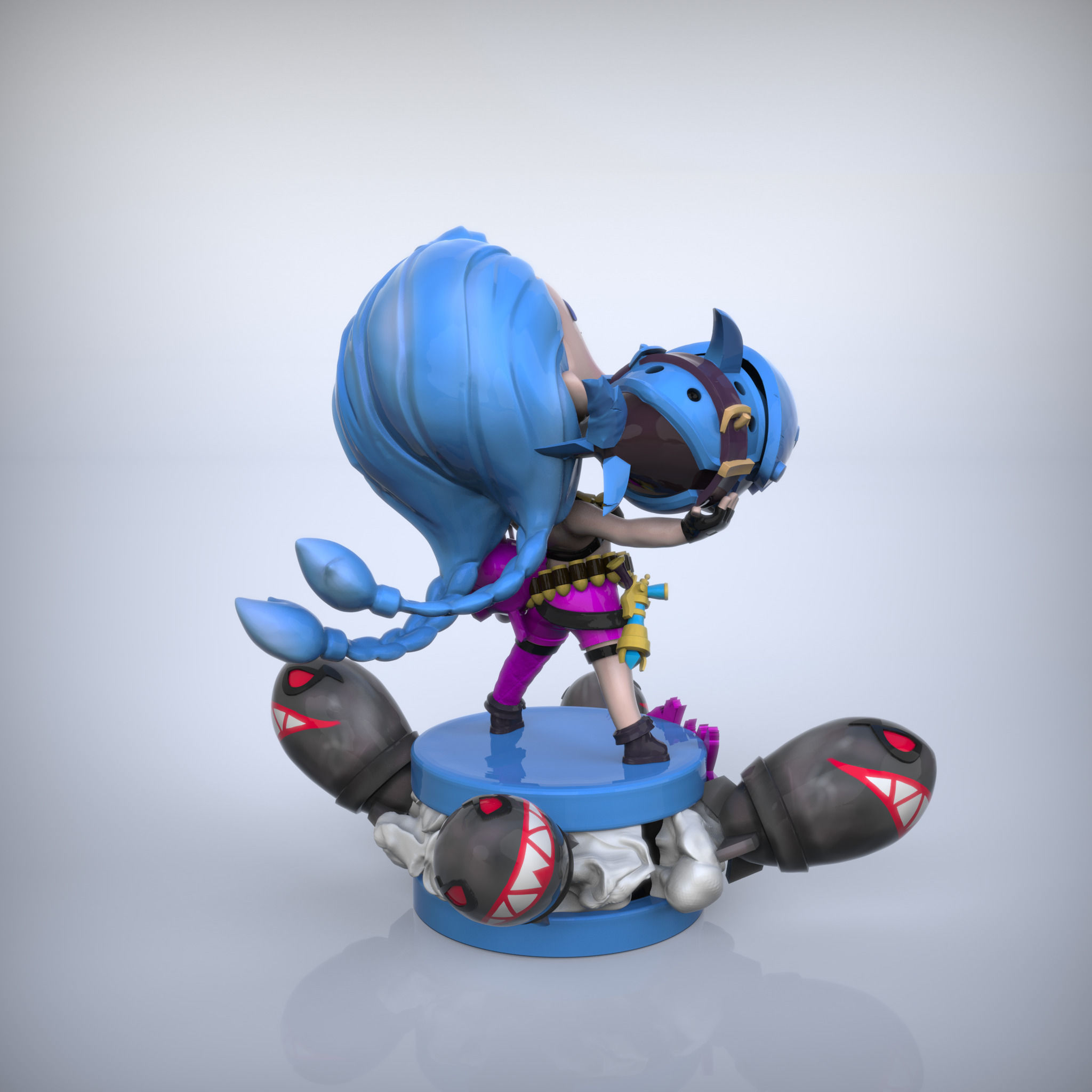 Chibi Jinx League of legends tft  3D print model_4