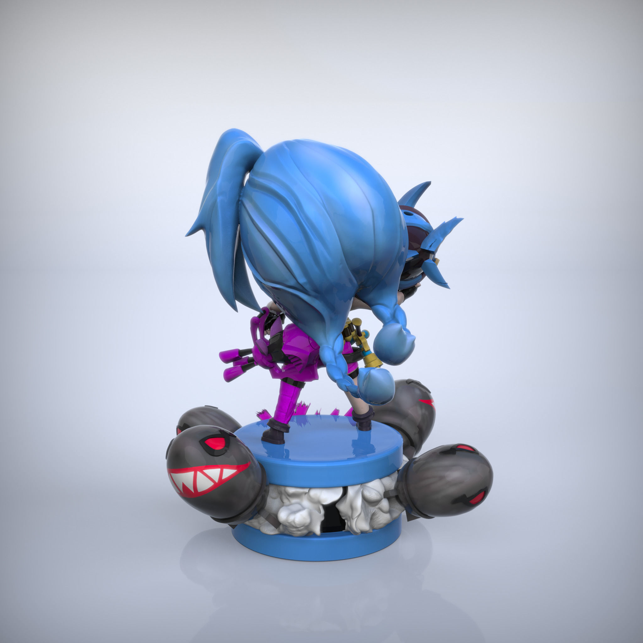 Chibi Jinx League of legends tft  3D print model_9
