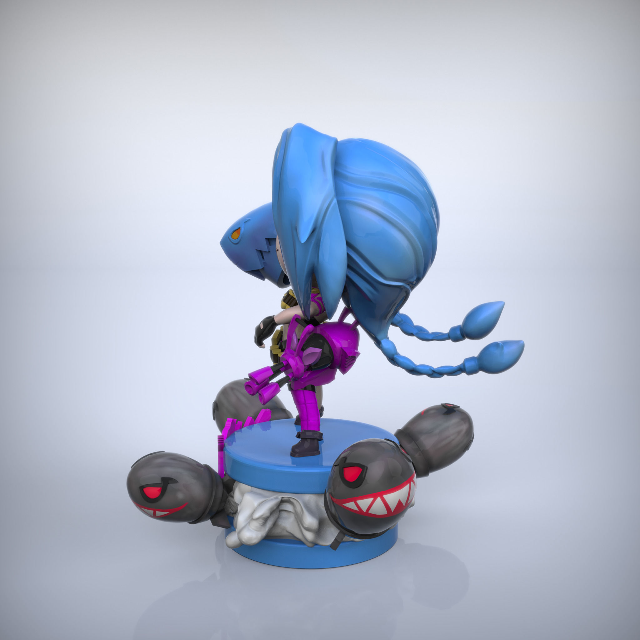 Chibi Jinx League of legends tft  3D print model_5