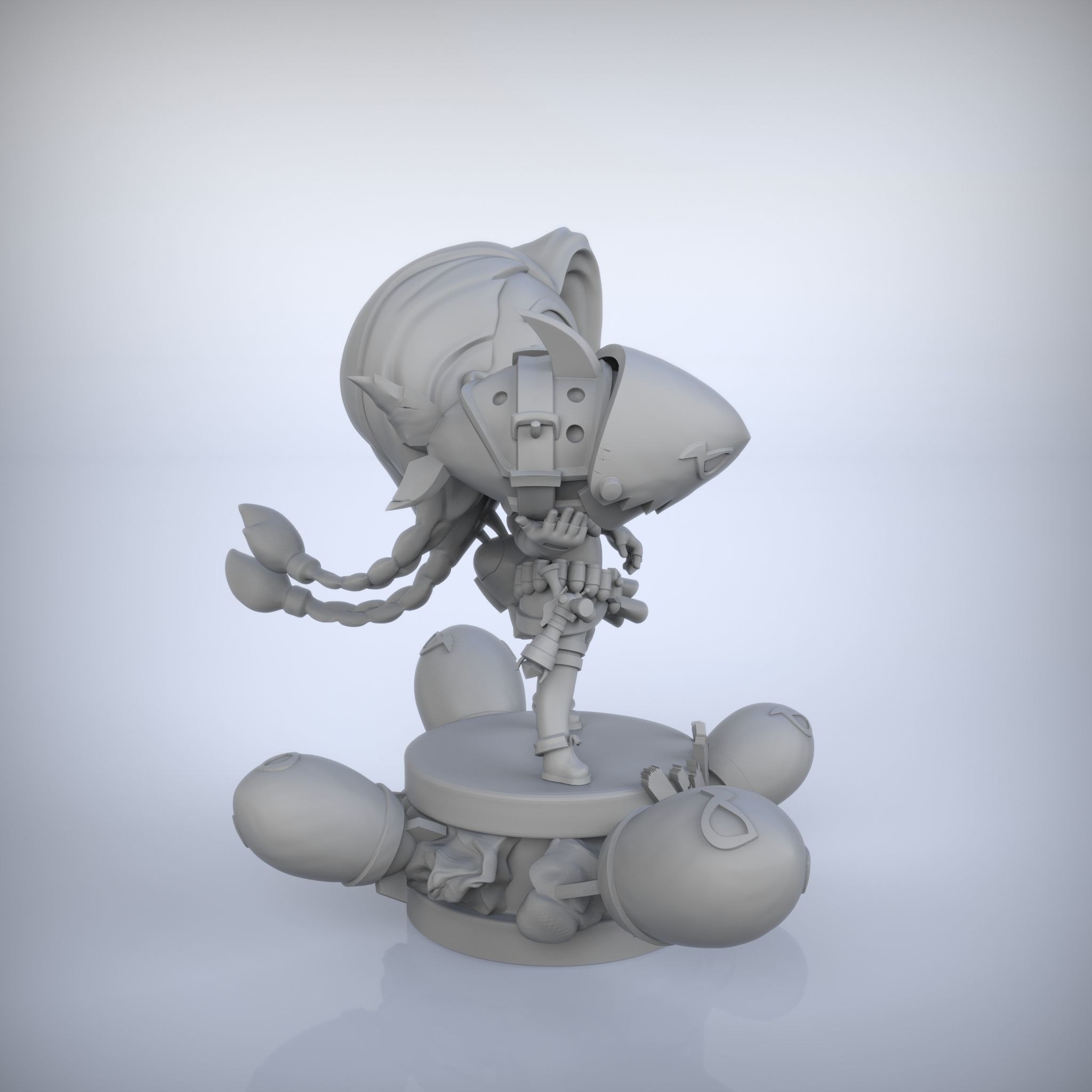 Chibi Jinx League of legends tft  3D print model_10