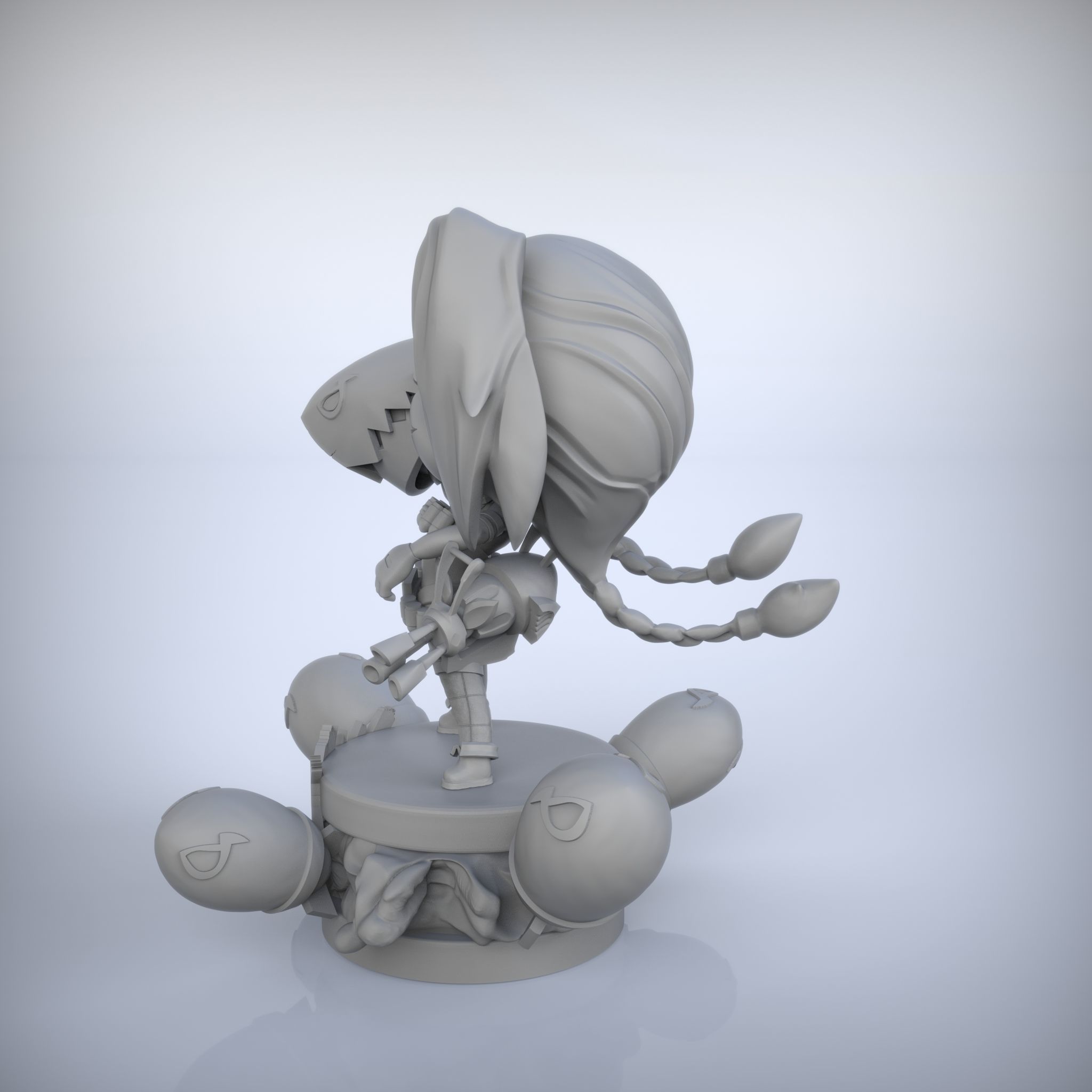 Chibi Jinx League of legends tft  3D print model_11