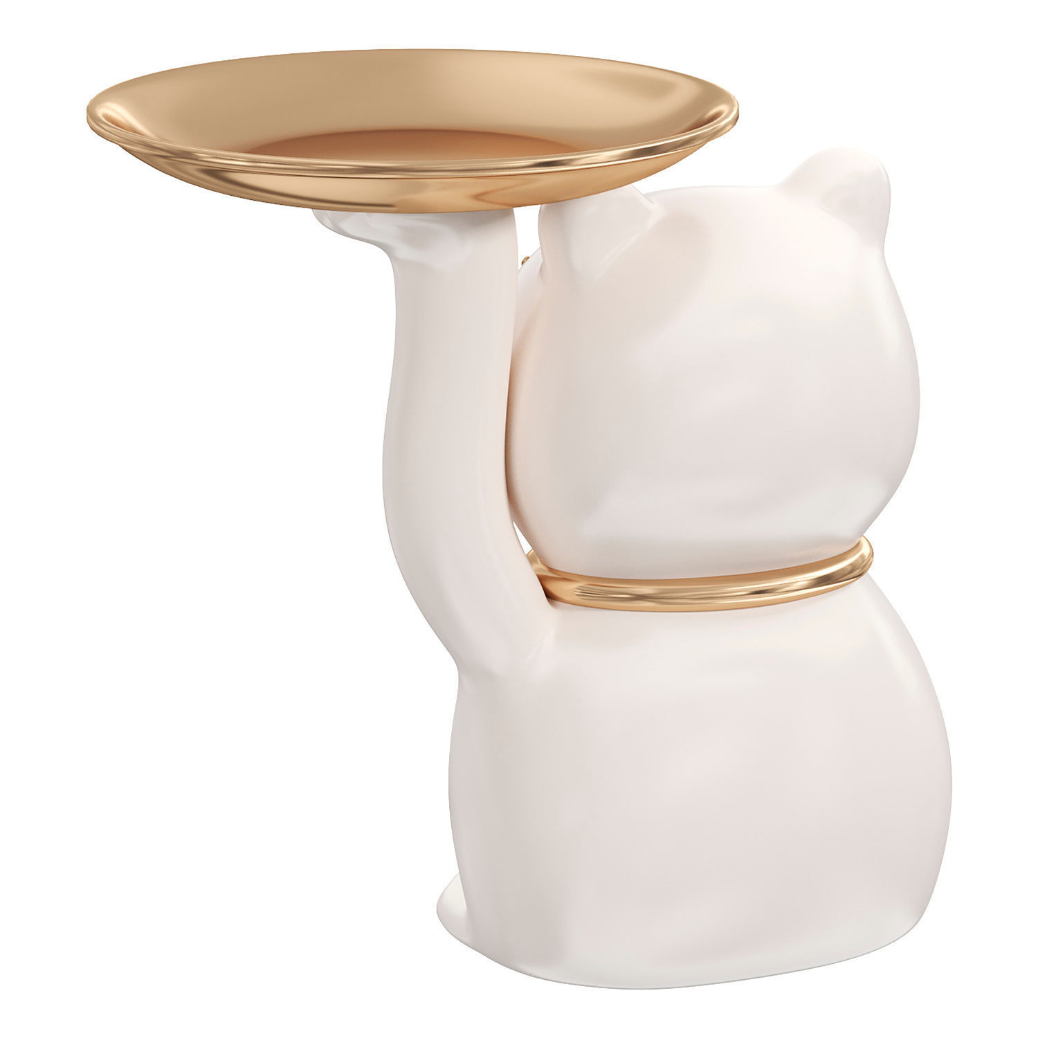  Lucky Cat Storage Ornament Key decor Low-poly 3D model_3