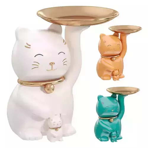  Lucky Cat Storage Ornament Key decor Low-poly 3D model