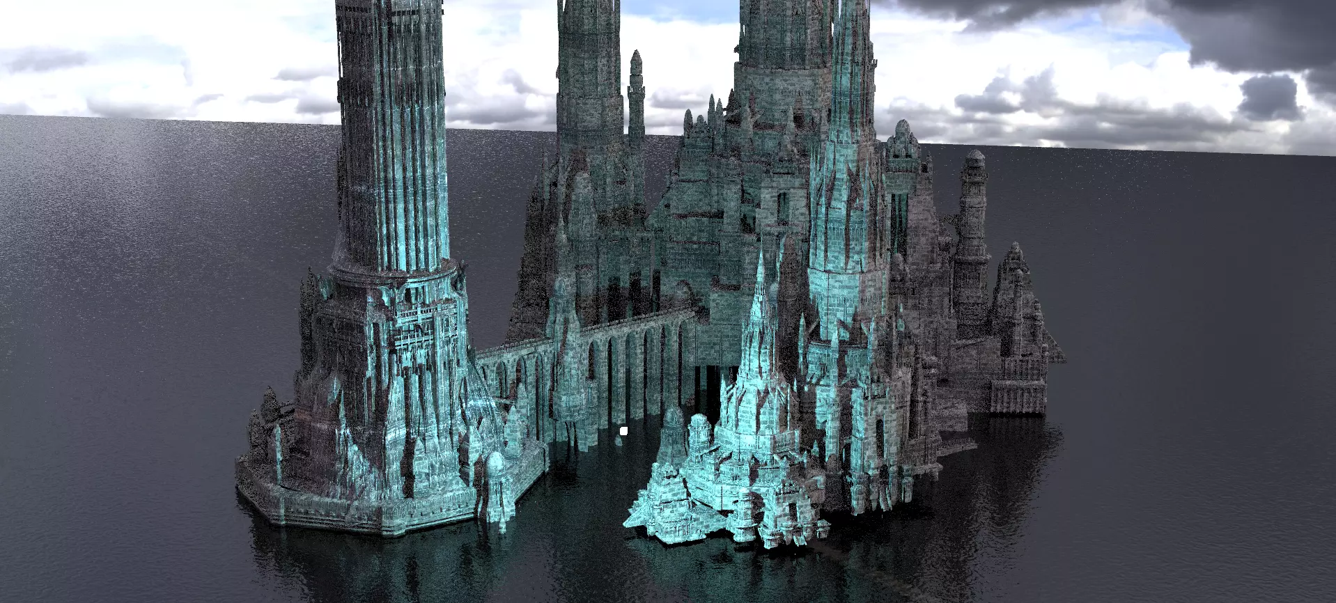 Pillars of the Giant Towers 3D model_0