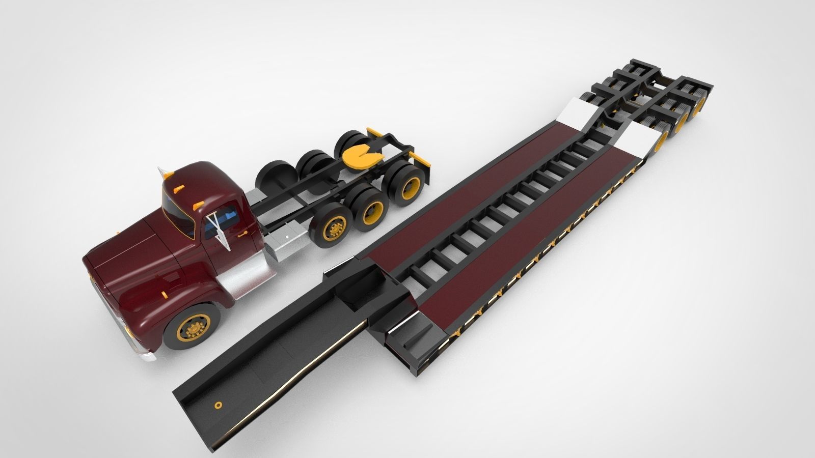 Heavy-duty hauler 3D model_2