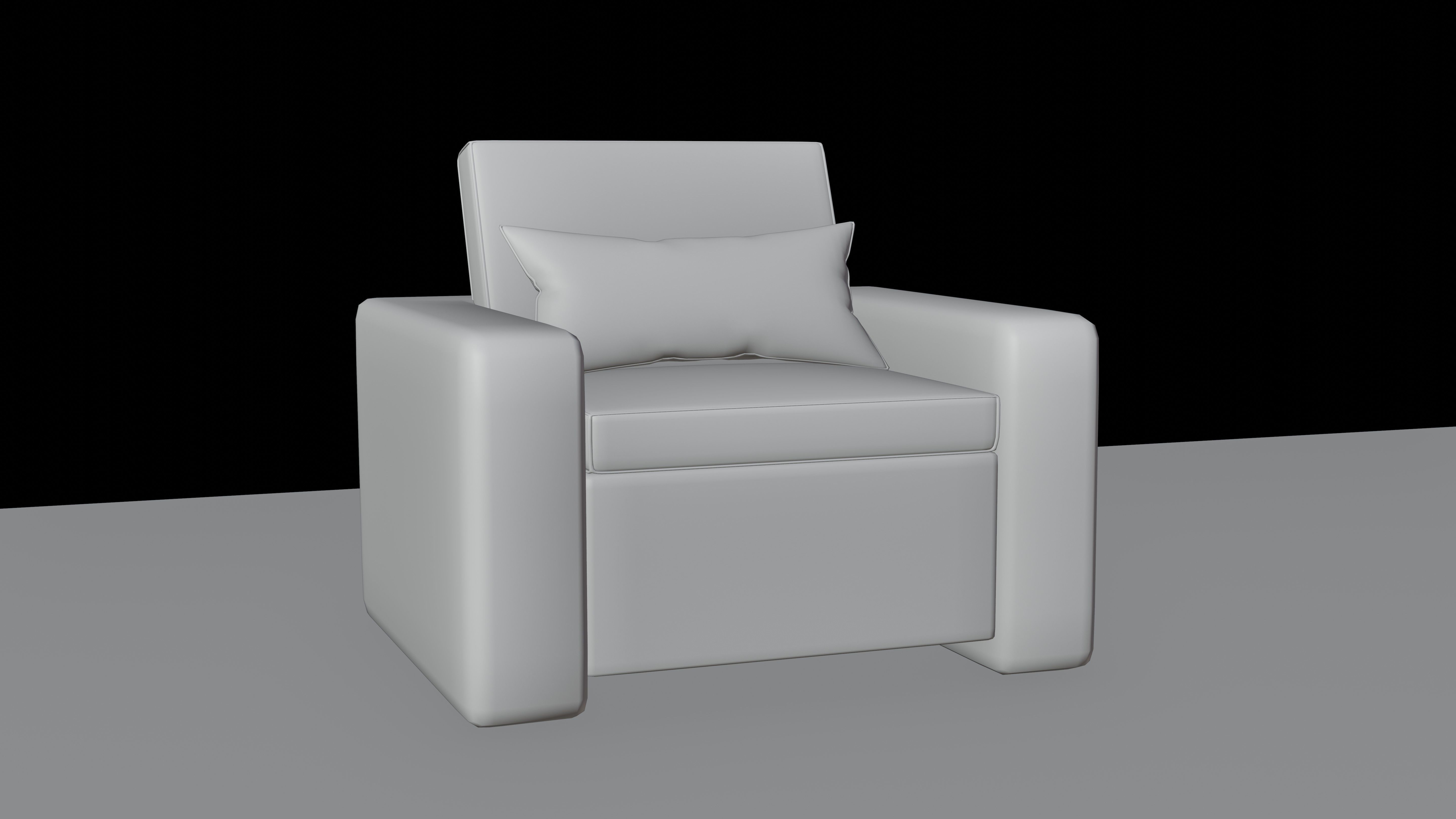 Sofa Single Seat 3D model_4
