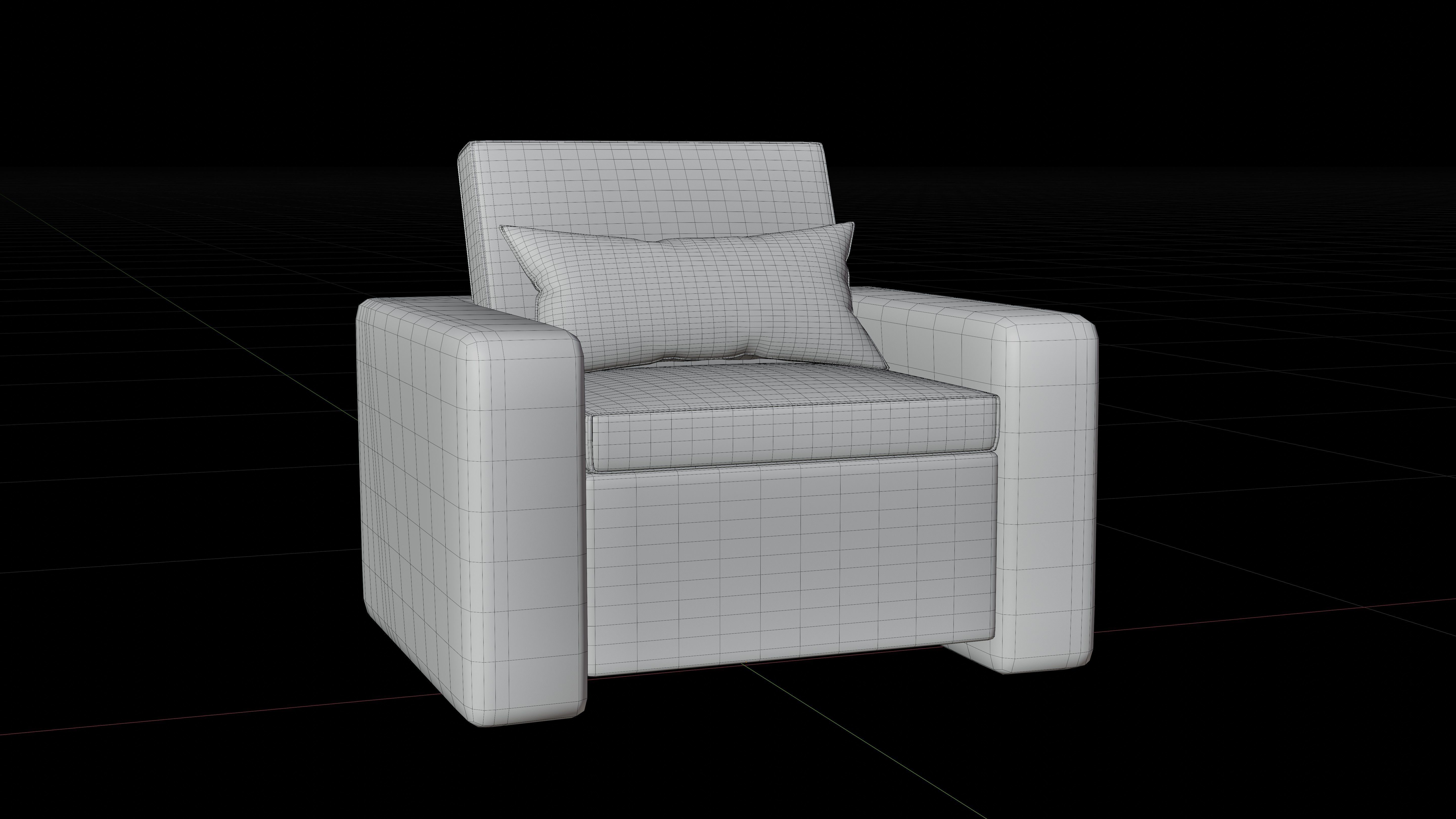 Sofa Single Seat 3D model_5