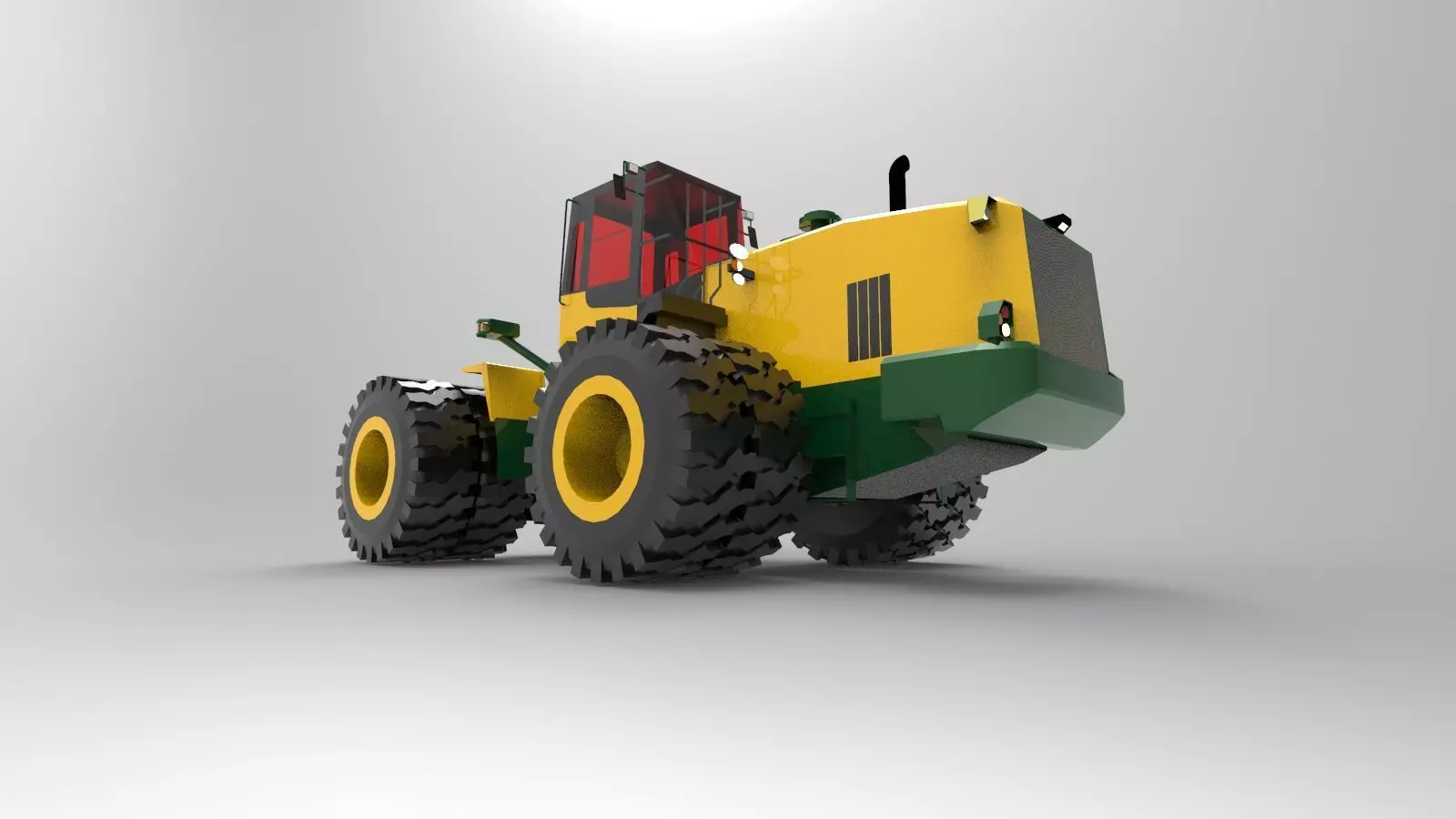 Industrial Tractor 3D model_0