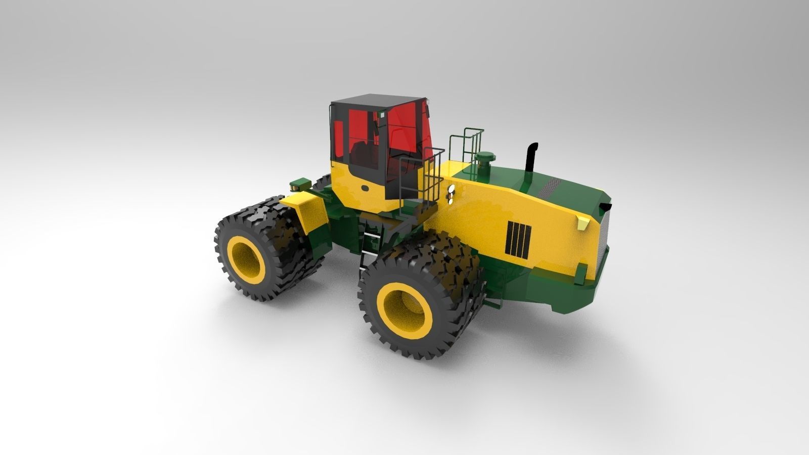 Industrial Tractor 3D model_3