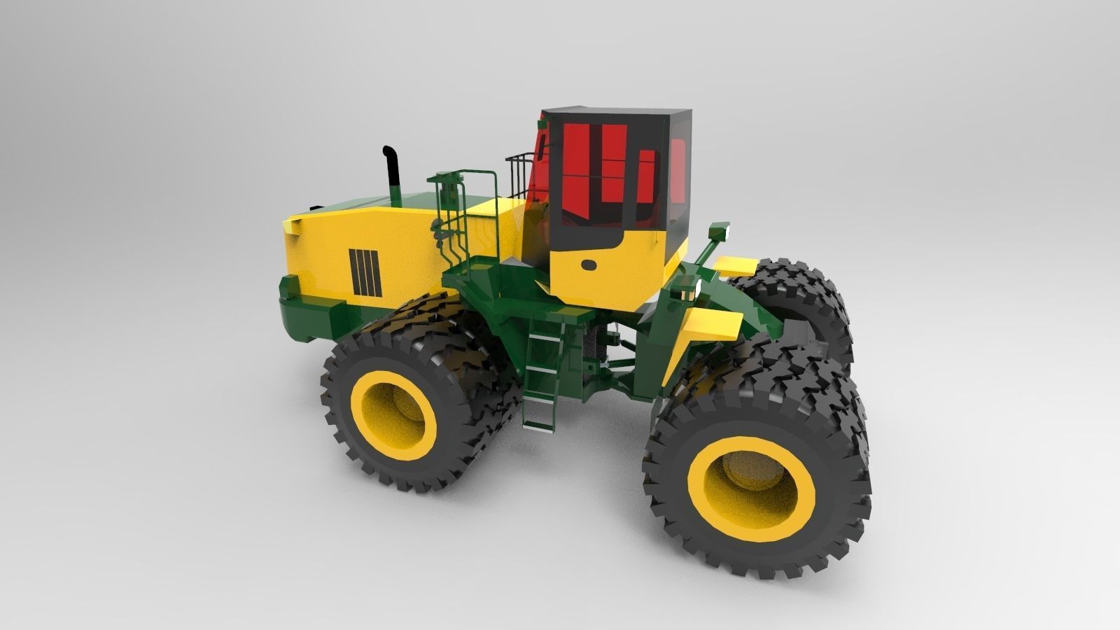 Industrial Tractor 3D model_2