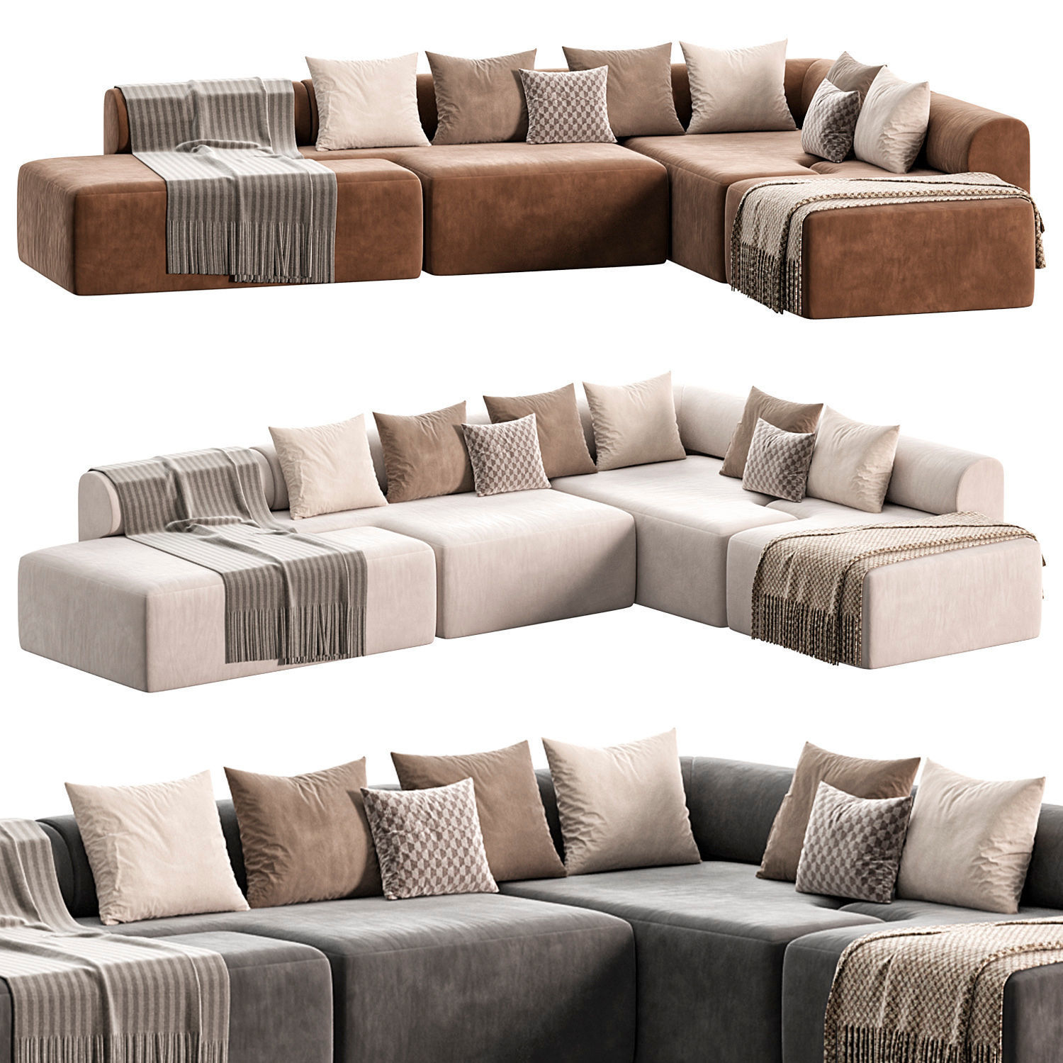 Sofa Bundle Stage 008 4 3D model_1