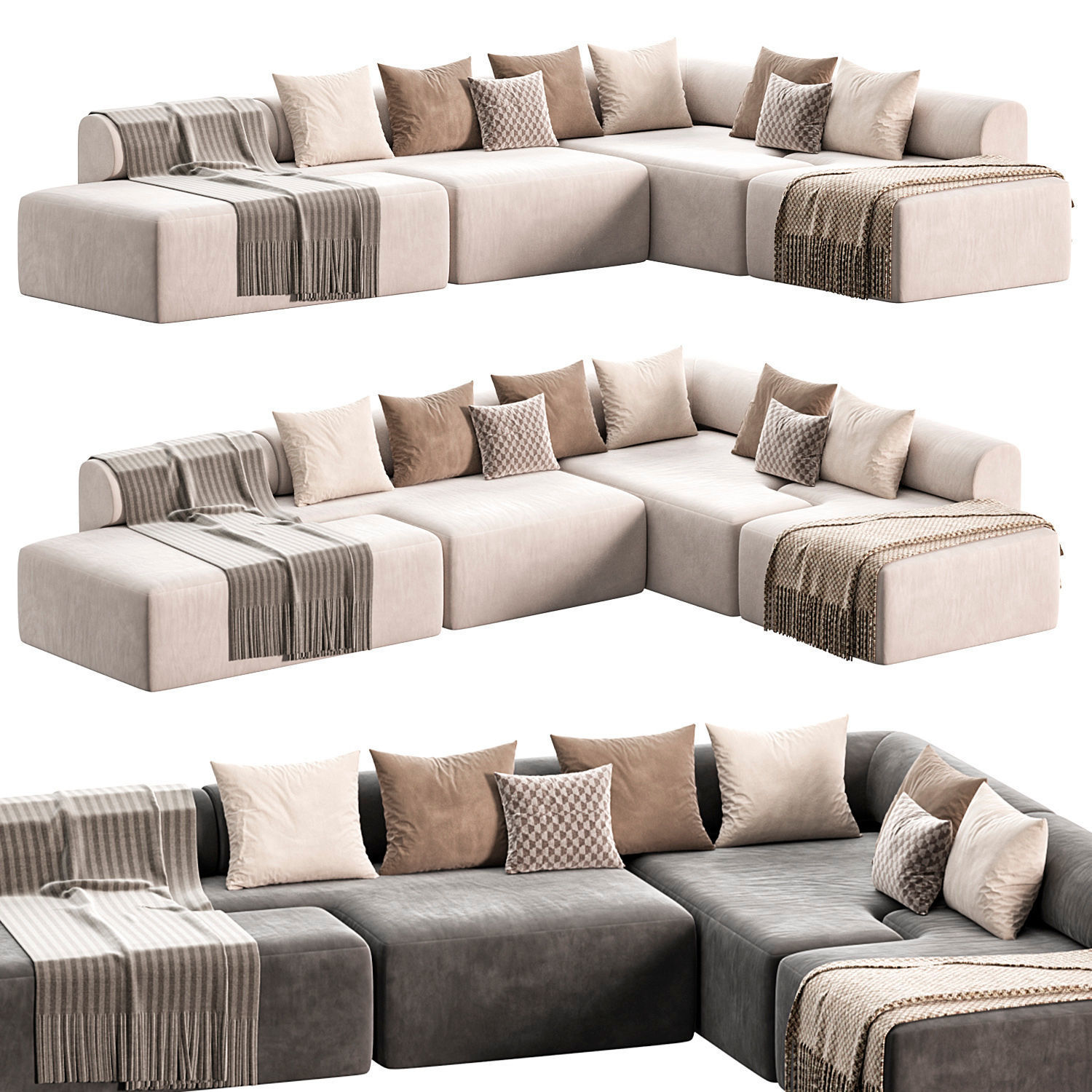 Sofa Bundle Stage 008 4 3D model_2