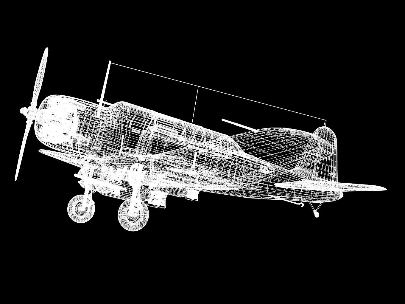 Chance Vought SB2U-3 Vindicator 3D model_16