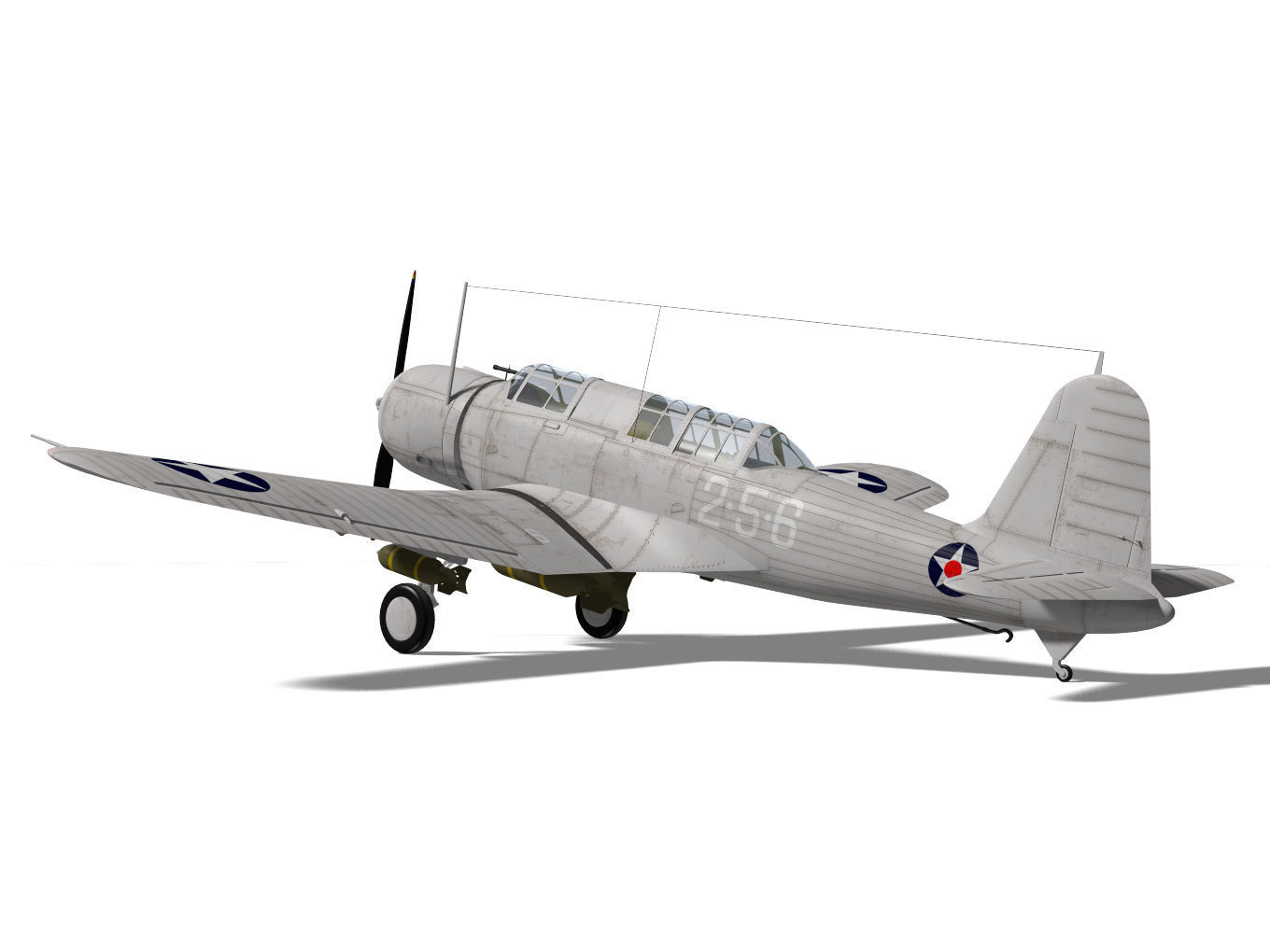 Chance Vought SB2U-3 Vindicator 3D model_6