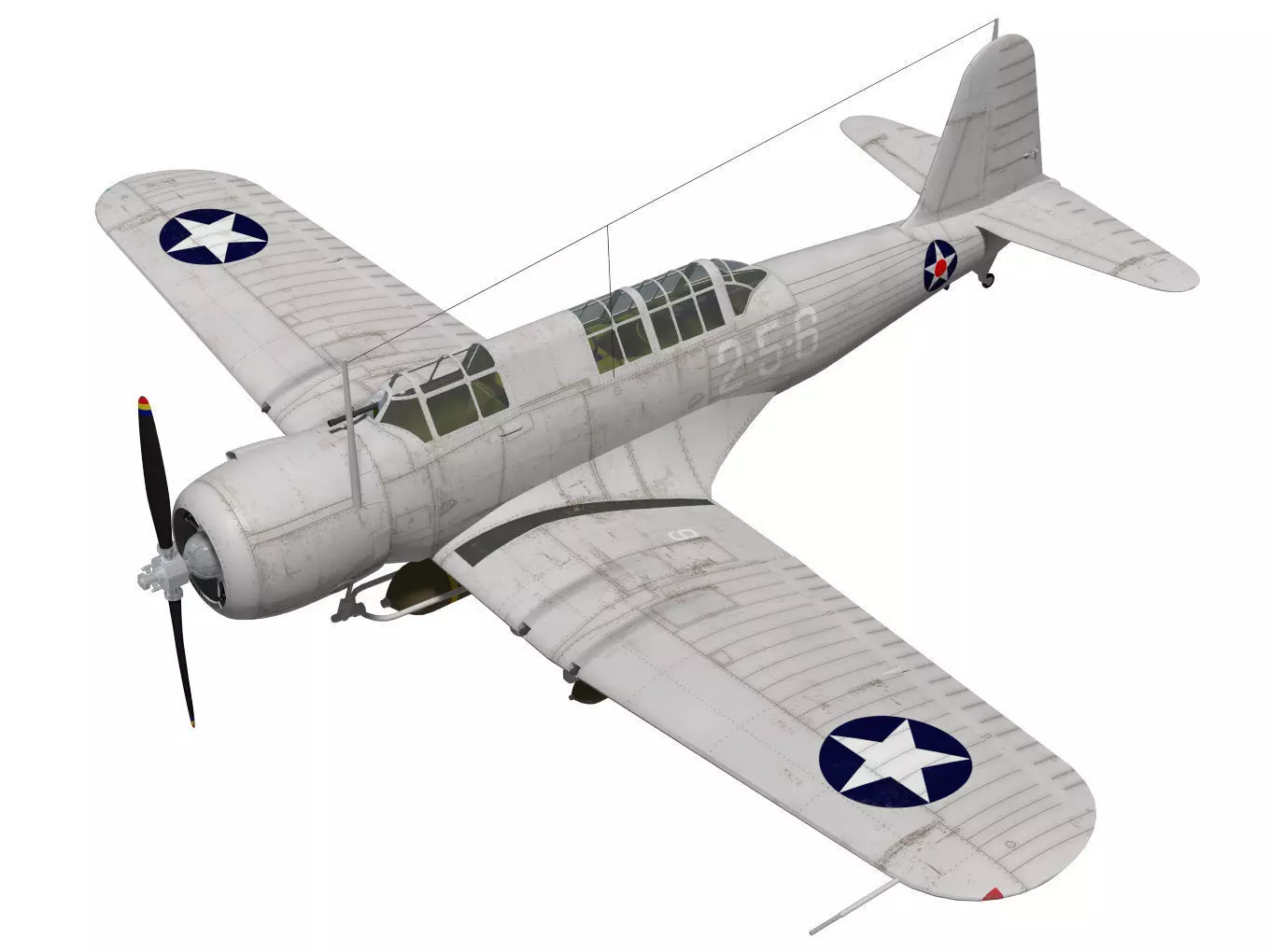 Chance Vought SB2U-3 Vindicator 3D model_0