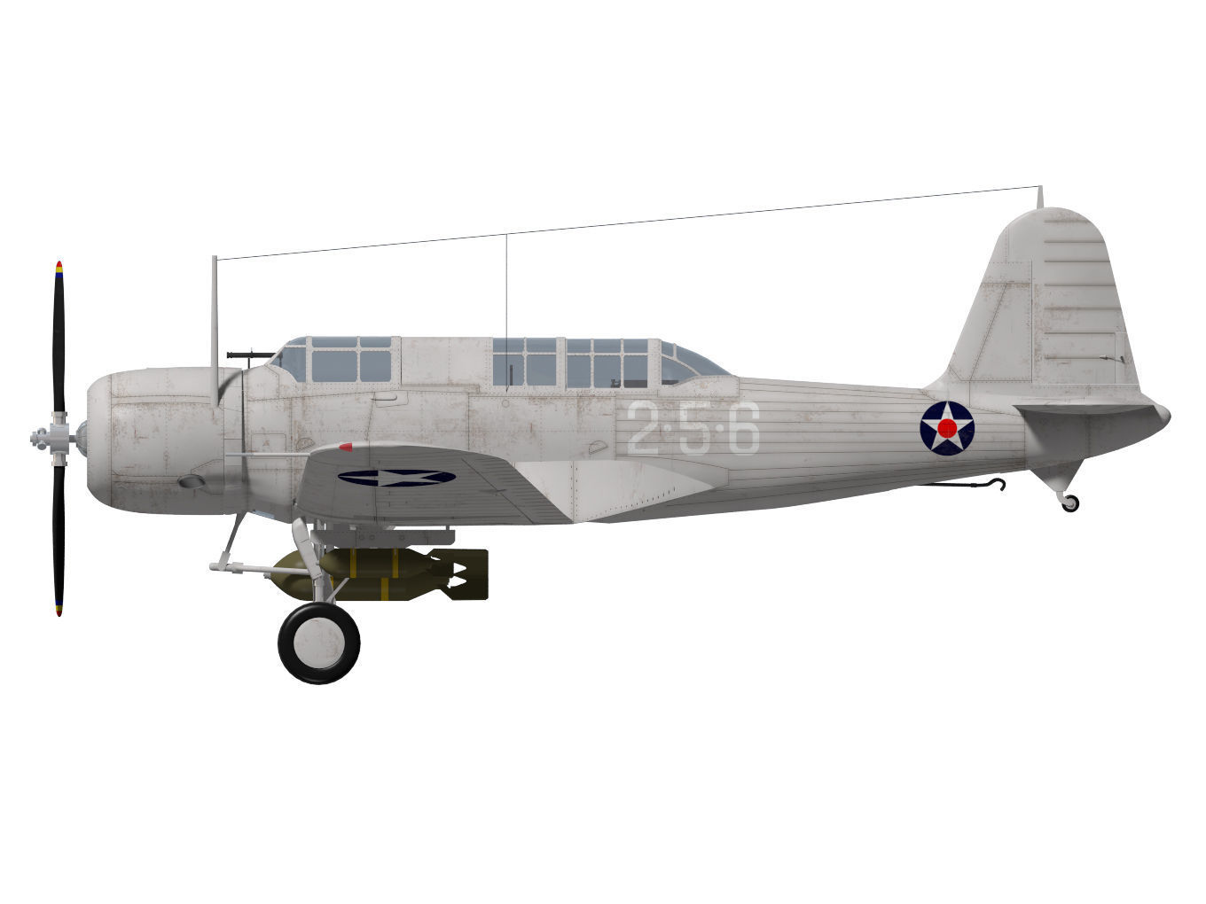 Chance Vought SB2U-3 Vindicator 3D model_9