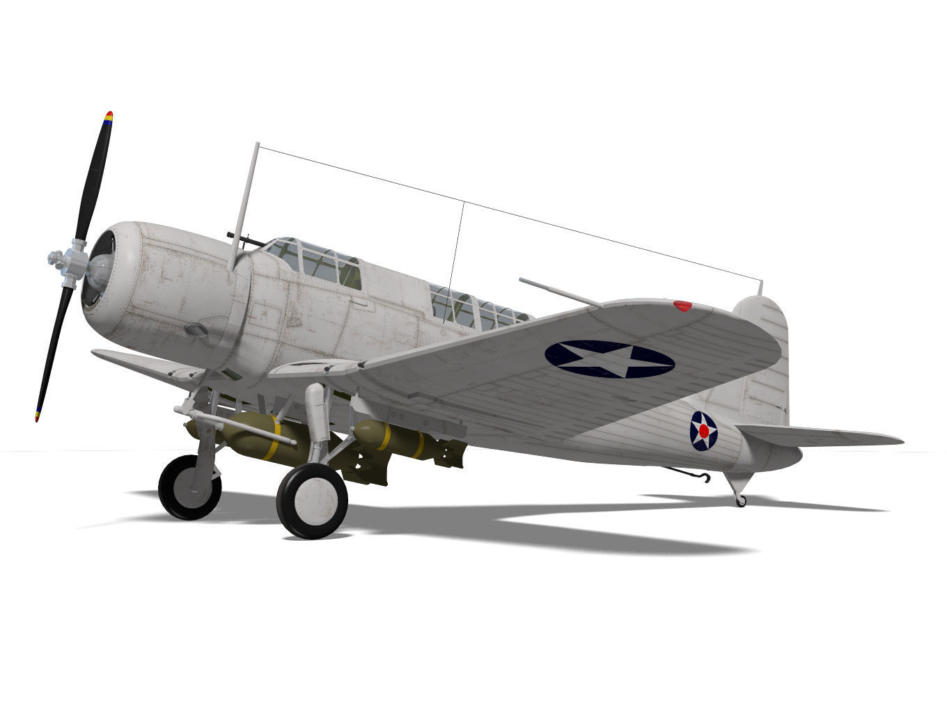 Chance Vought SB2U-3 Vindicator 3D model_5