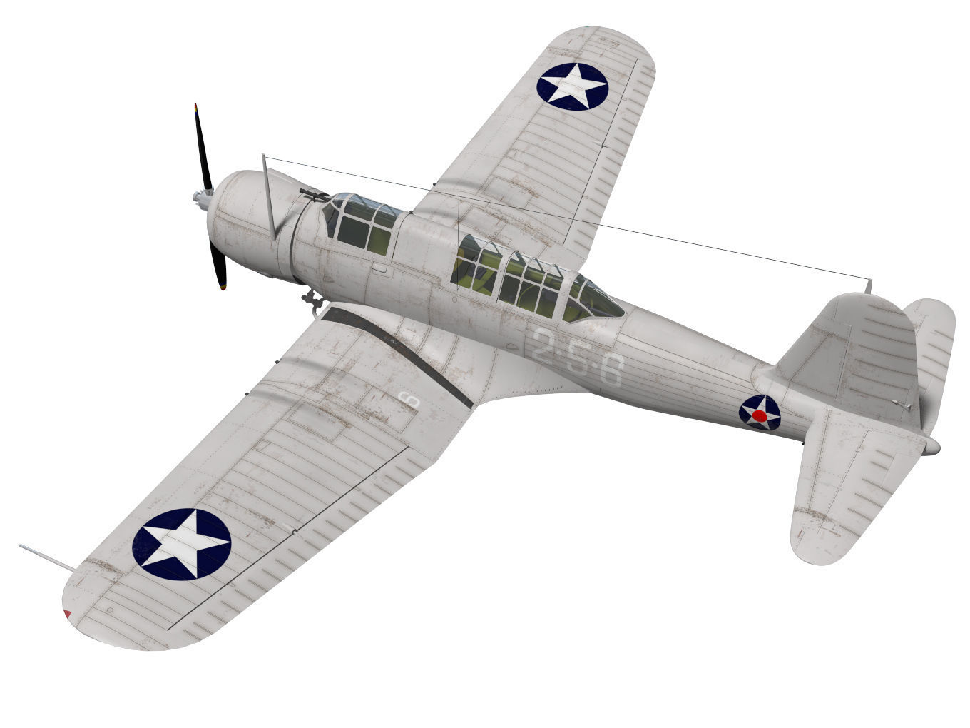 Chance Vought SB2U-3 Vindicator 3D model_1