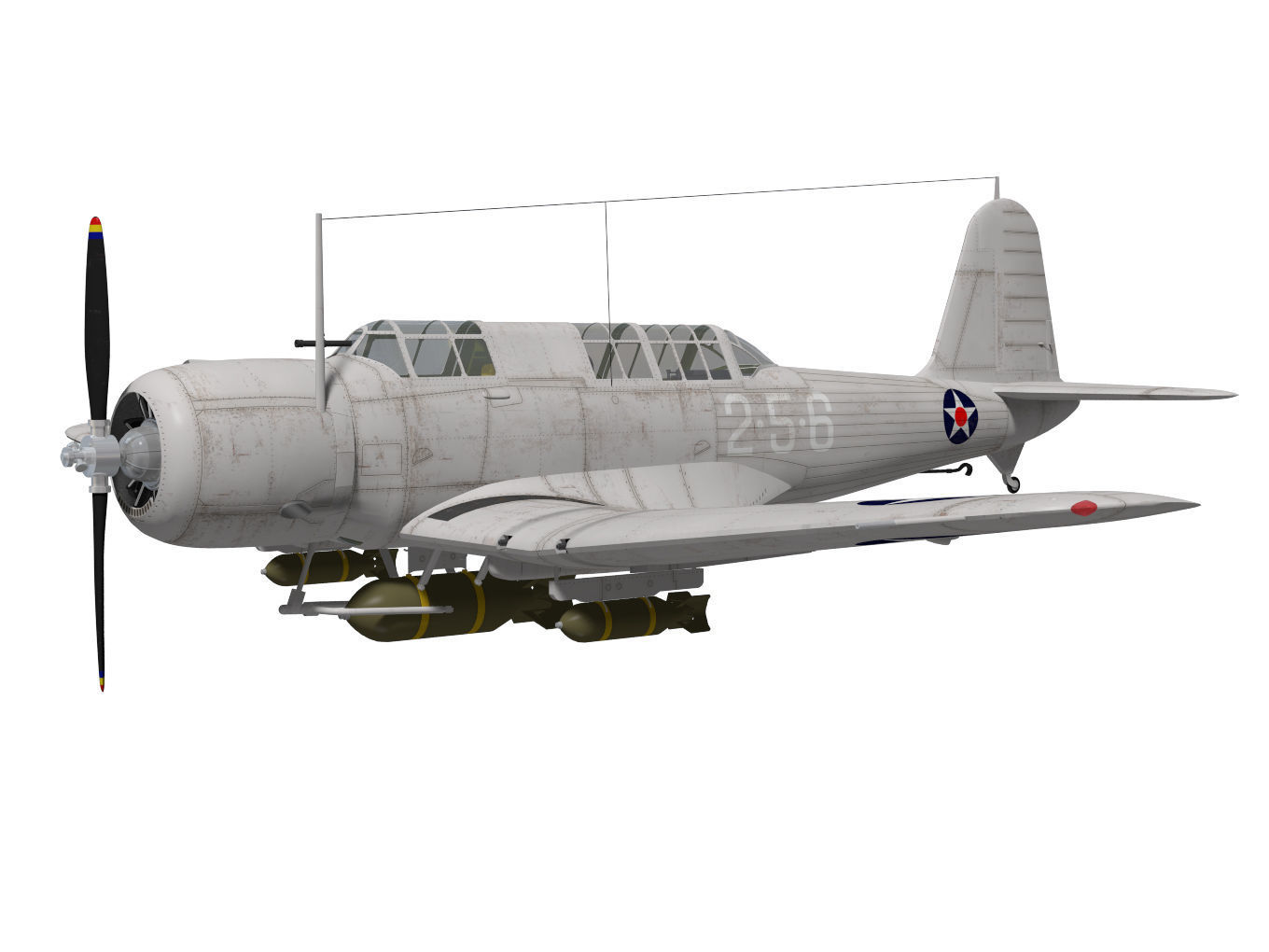 Chance Vought SB2U-3 Vindicator 3D model_2