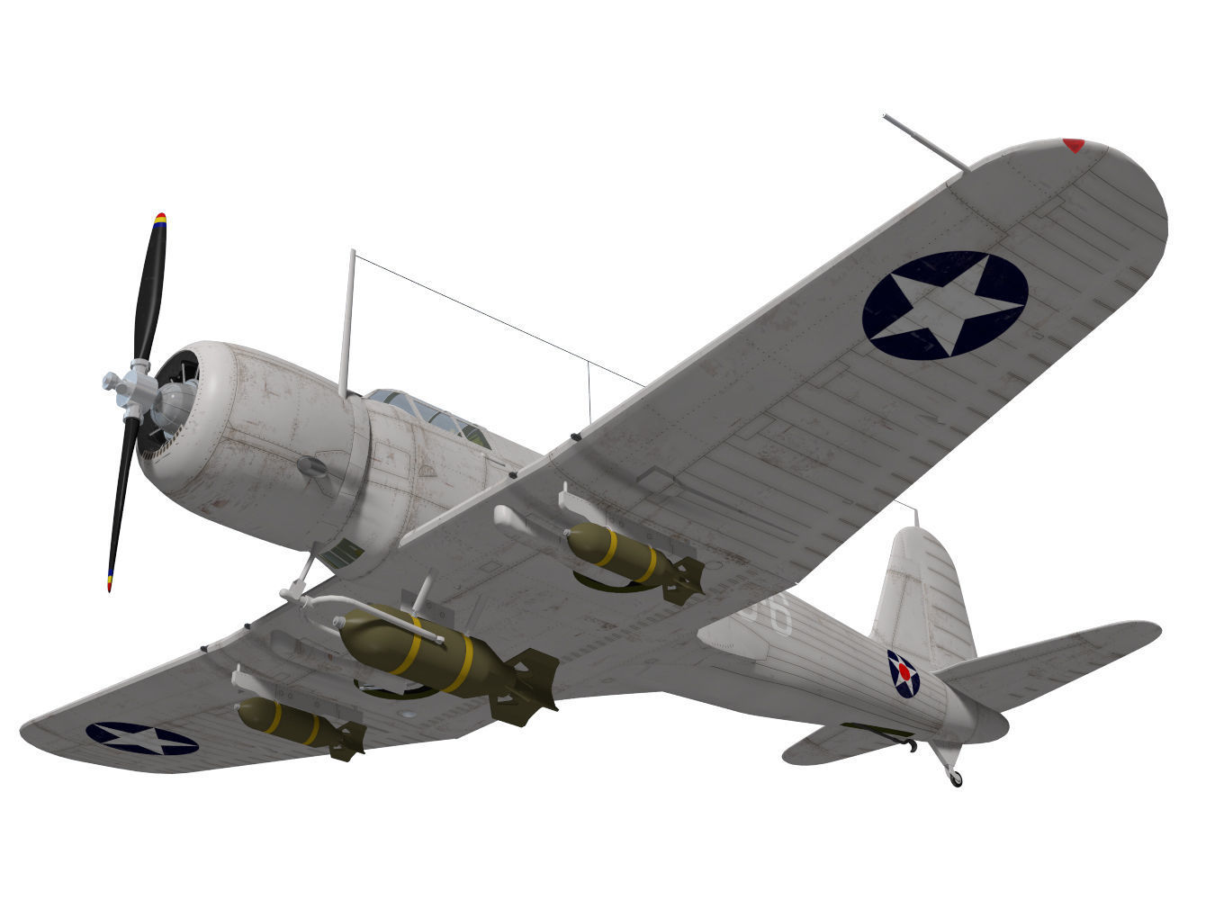 Chance Vought SB2U-3 Vindicator 3D model_3