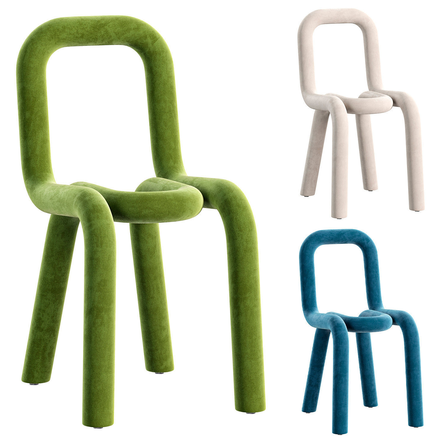 Bold chair by Moustache 3D model_3