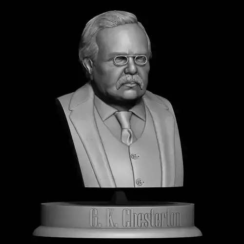 G K Chesterton 3D Model Sculpture 3D print model