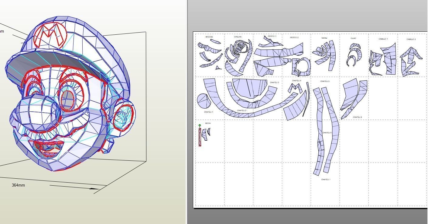 MARIO HEAD FOR COSPLAYS STL AND PEPAKURA 3D print model_2
