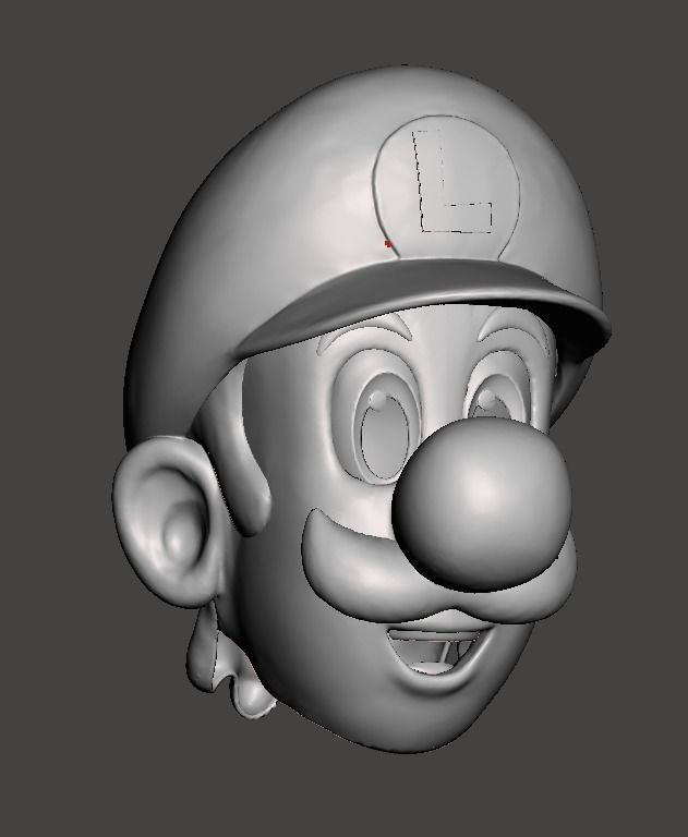 LUIGI HEAD FOR COSPLAYS STL AND PEPAKURA 3D print model_2
