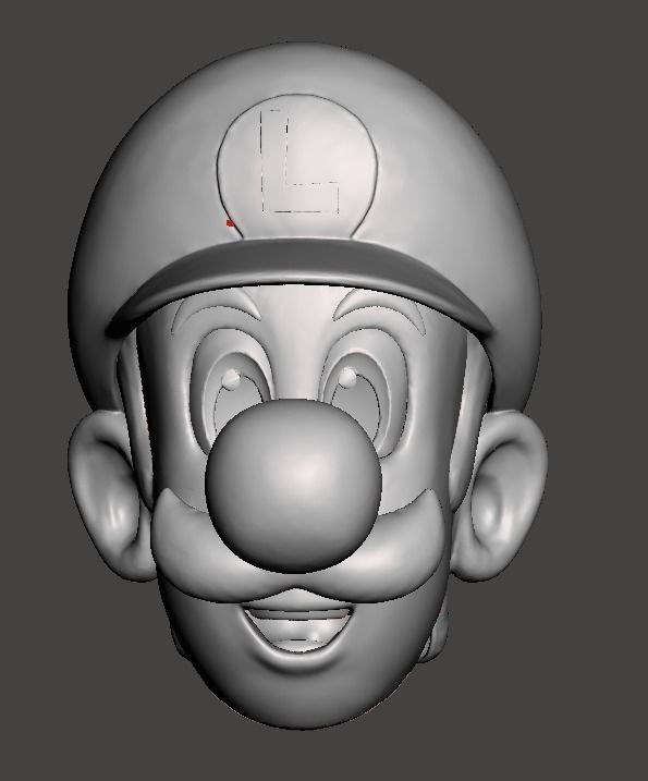 LUIGI HEAD FOR COSPLAYS STL AND PEPAKURA 3D print model_3