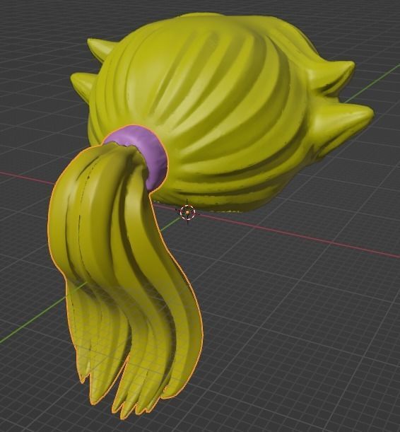 PRINCESS PEACH HEAD FOR COSPLAYS plus PEPAKURA HAIR BONUS 3D print model_7