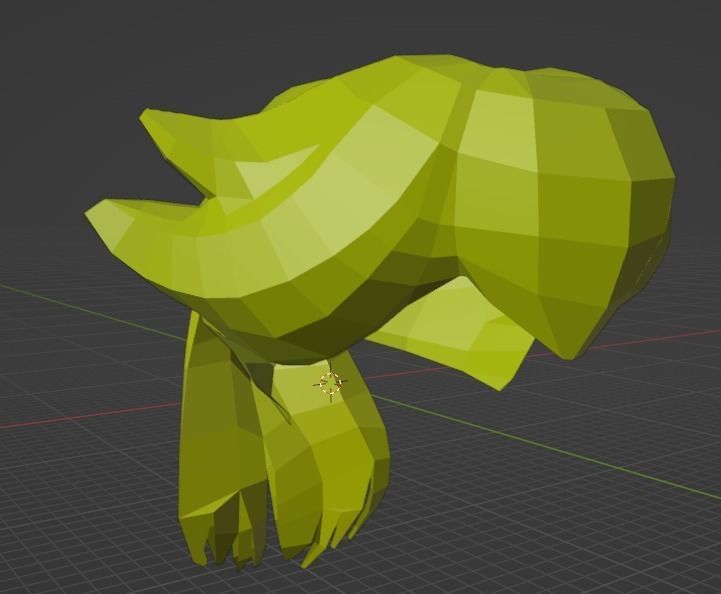 PRINCESS PEACH HEAD FOR COSPLAYS plus PEPAKURA HAIR BONUS 3D print model_1