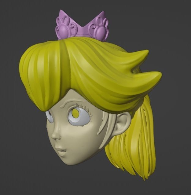 PRINCESS PEACH HEAD FOR COSPLAYS plus PEPAKURA HAIR BONUS 3D print model_9