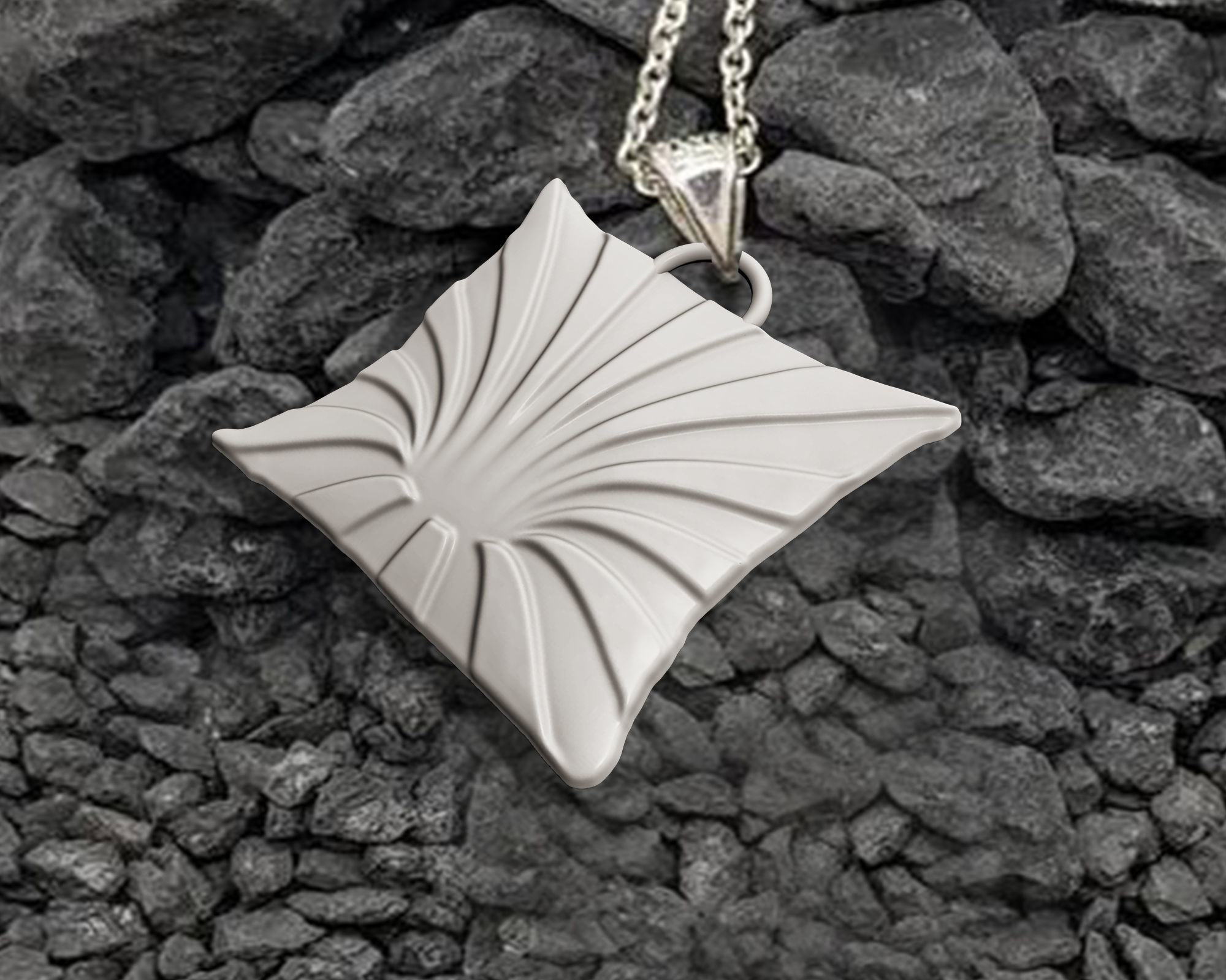 Geometric Hole Shape Pendant 3D print model_10