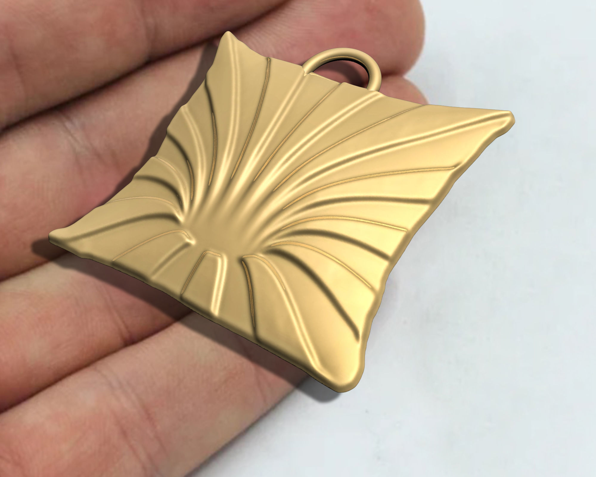 Geometric Hole Shape Pendant 3D print model_8